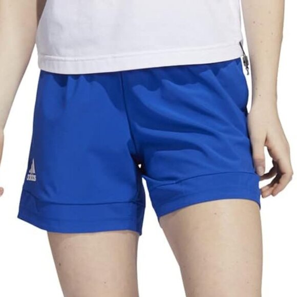 Adidas Stadium Women’s 5-Inch Training Shorts Team Royal Blue/White  AEROREADY - Picture 3 of 4